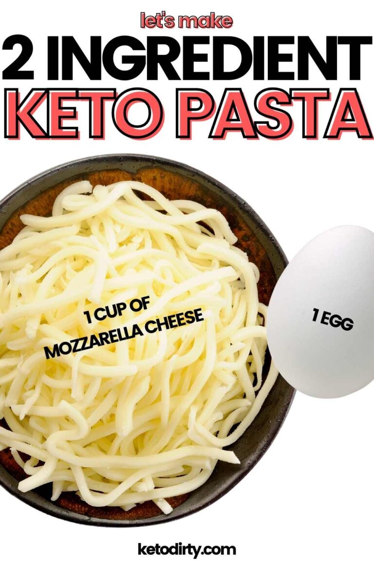 Best Keto Pasta Noodles Recipe Just 2 Ingredients! Keto Dirty